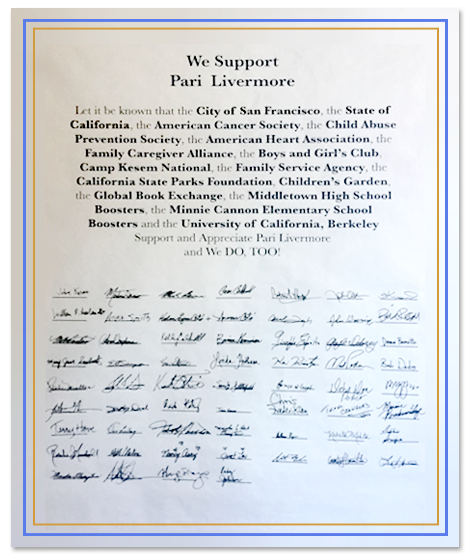 We Support Pari Livermore proclamation from U.C. Berkeley